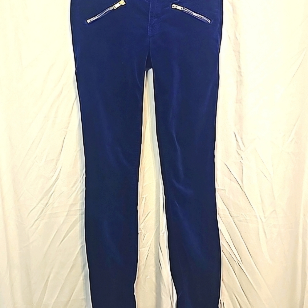 GAP Blue Ankle Pants with Zipper Accents
